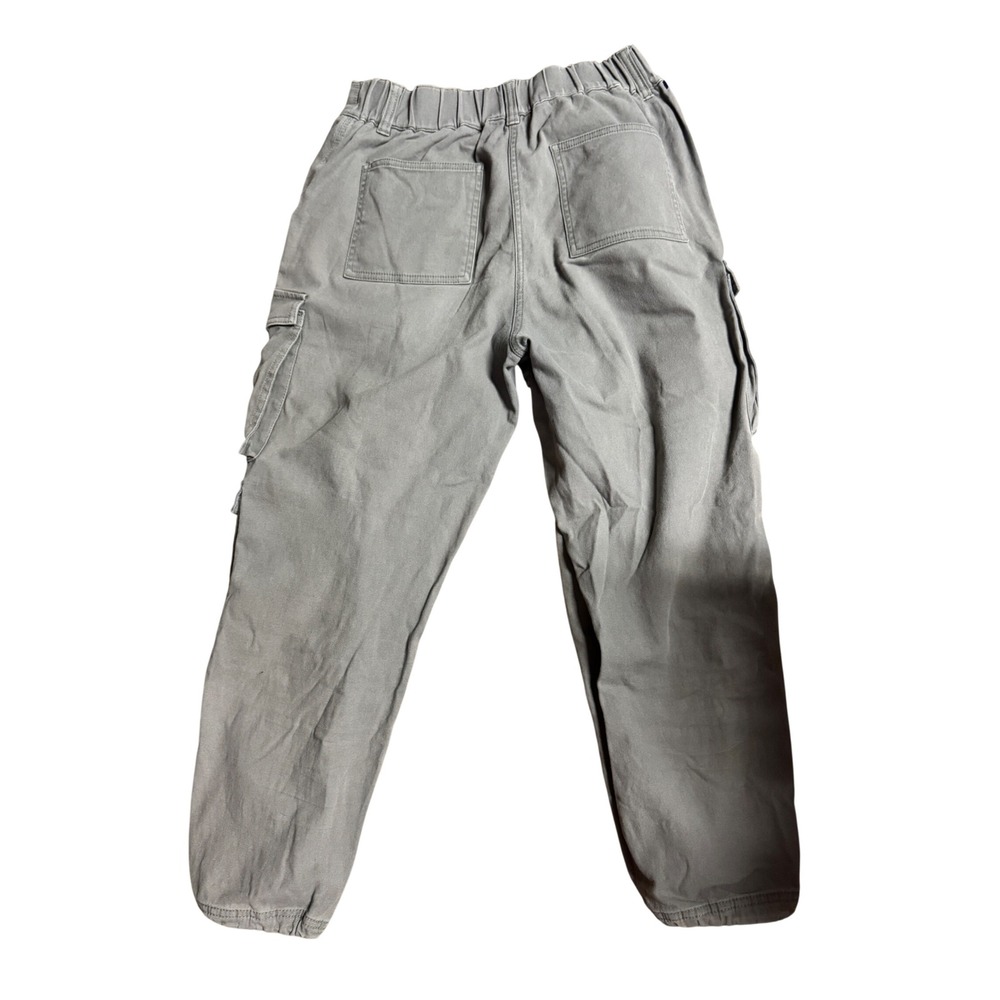 Oak + Fort Green High Waisted Multi Pocket Cargo Pants Cropped Joggers S Medium - Picture 7 of 12